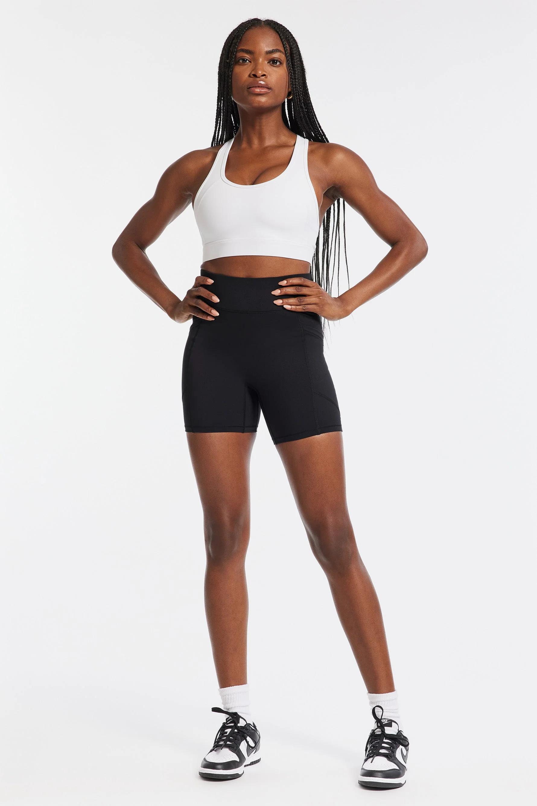 BANDIER Center Stage 6in Pocket Biker Short - Black BND10208 - Image 7