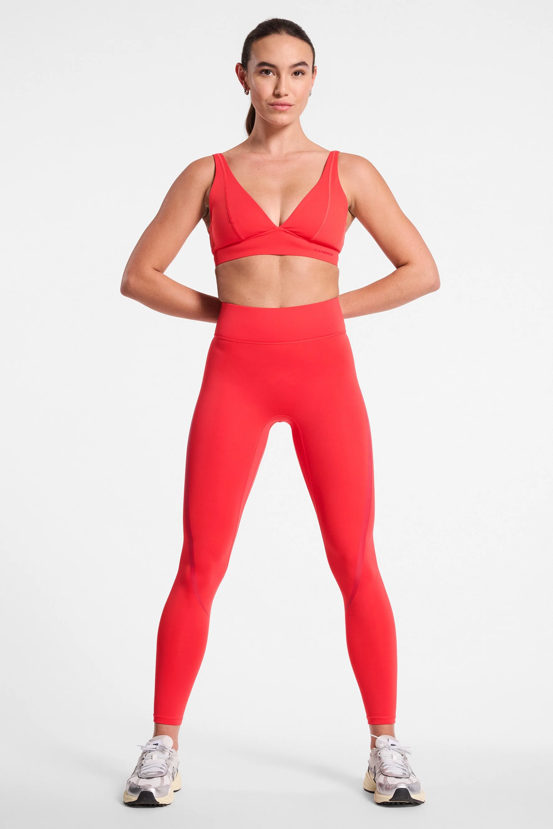 BANDIER Center Stage Contrast Legging - Lollipop/tango Red BND10255 - Image 7