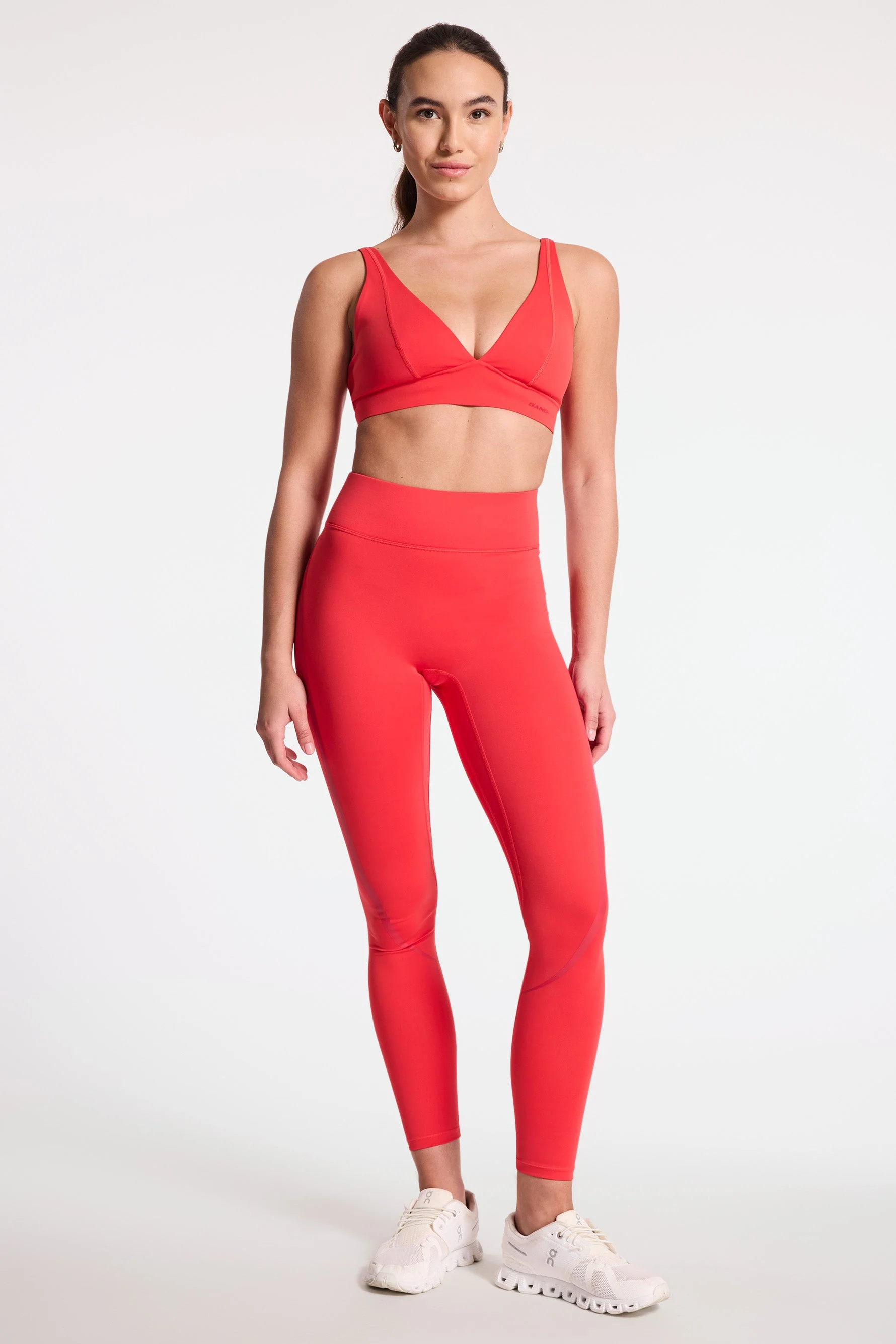 BANDIER Center Stage Contrast Legging - Lollipop/tango Red BND10255 - Image 8
