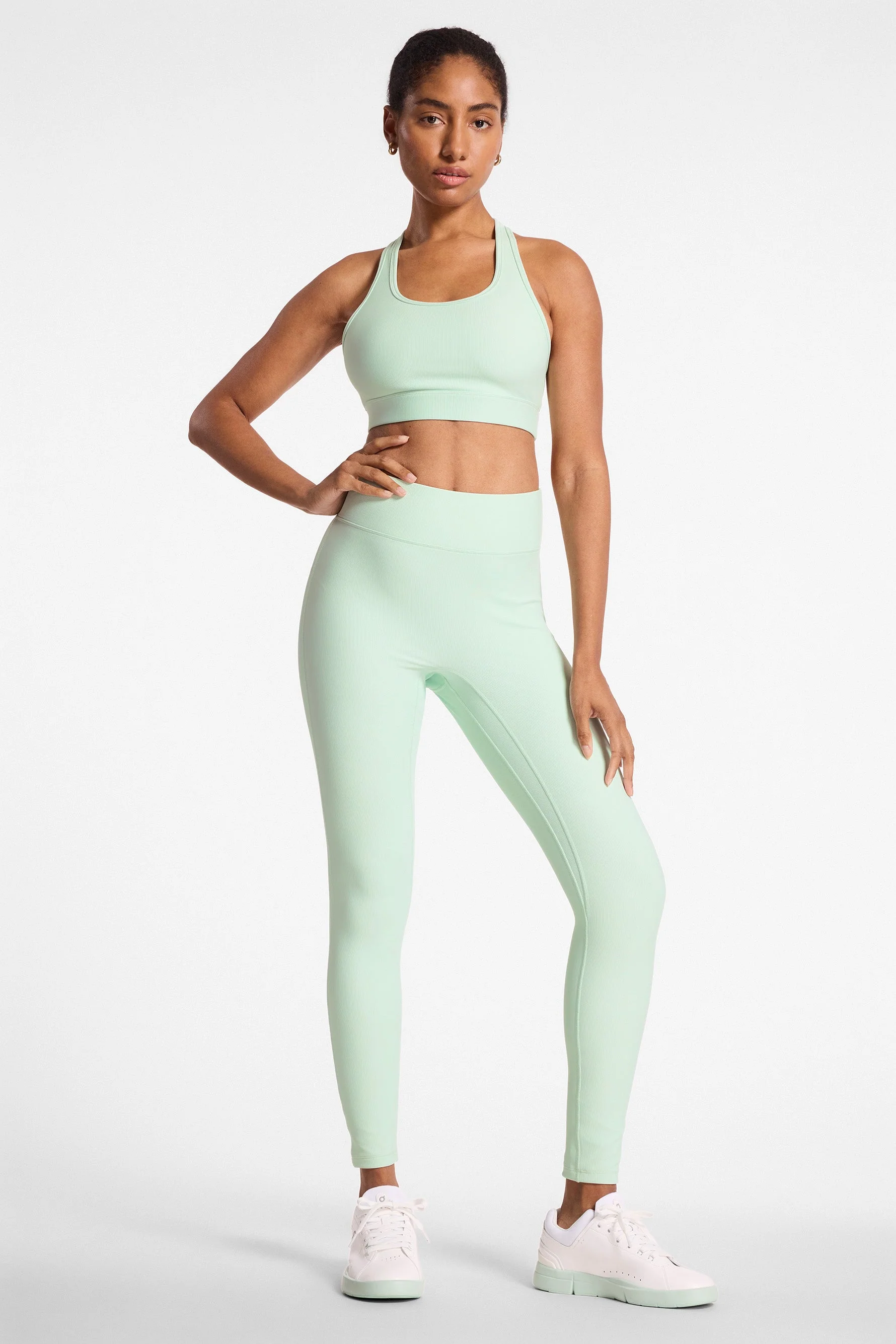 BANDIER Center Stage Rib Bra - Dusty Aqua Bnd10186 - Image 2