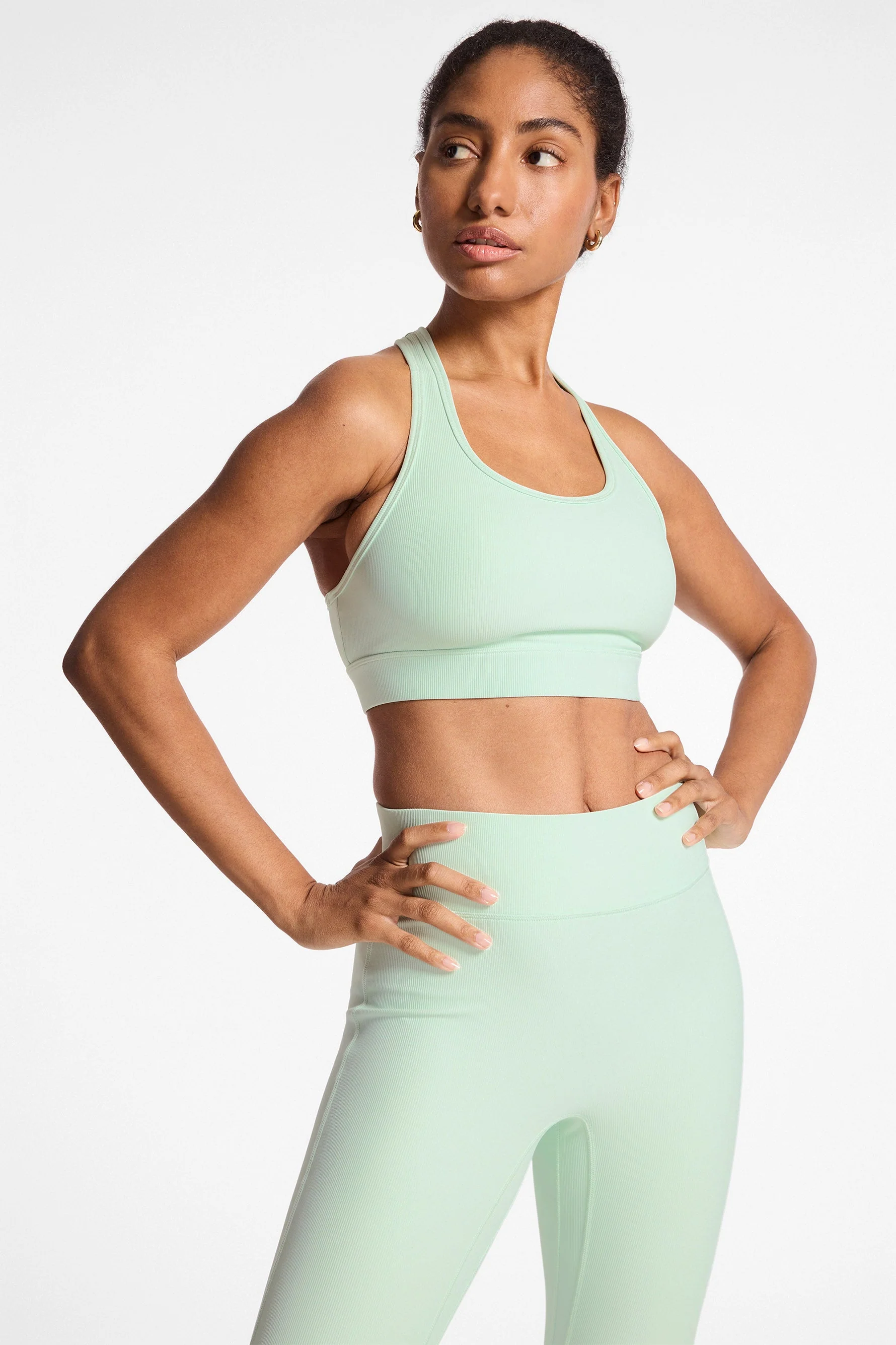 BANDIER Center Stage Rib Bra - Dusty Aqua Bnd10186 - Image 3