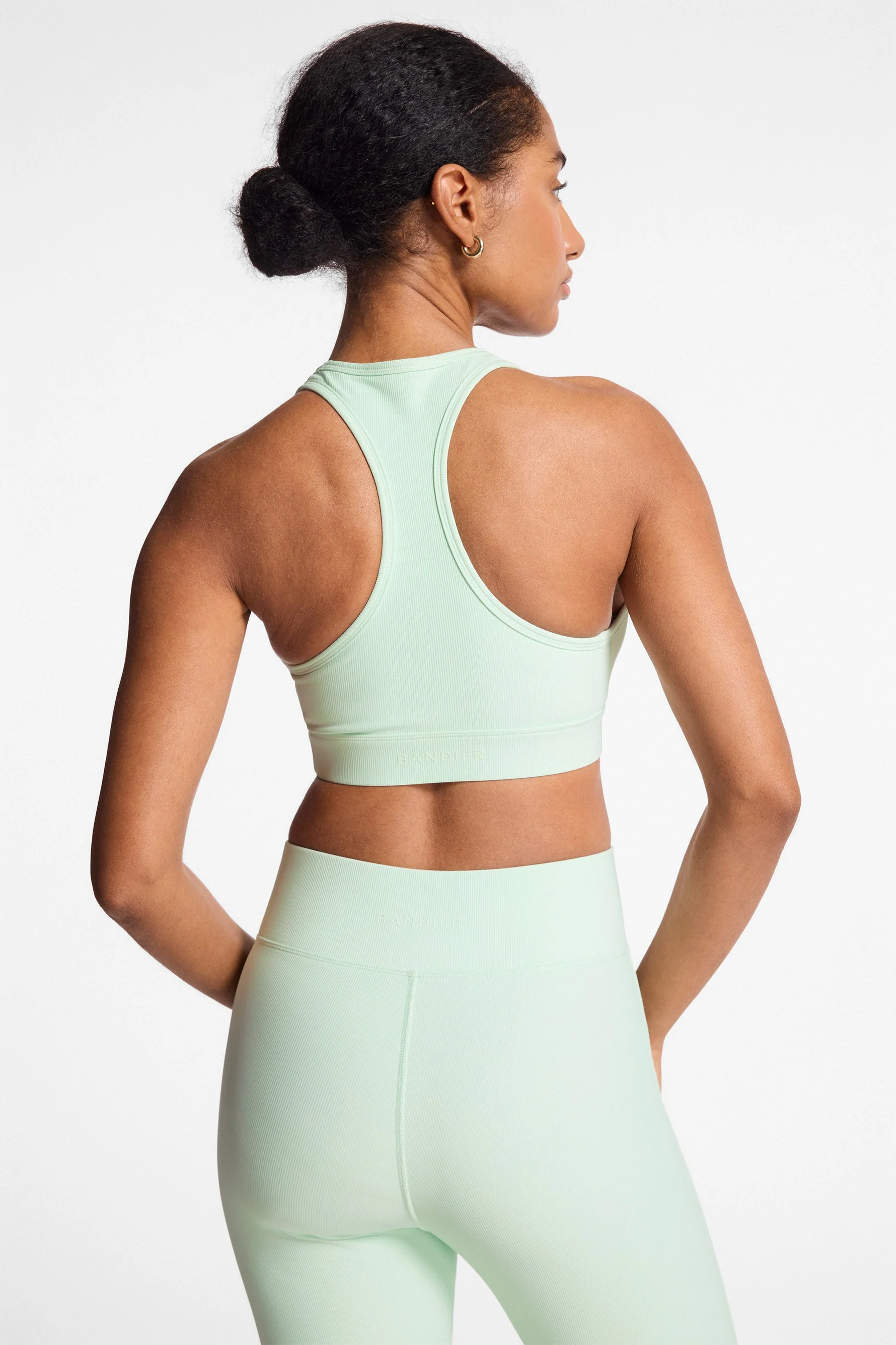 BANDIER Center Stage Rib Bra - Dusty Aqua Bnd10186 - Image 4