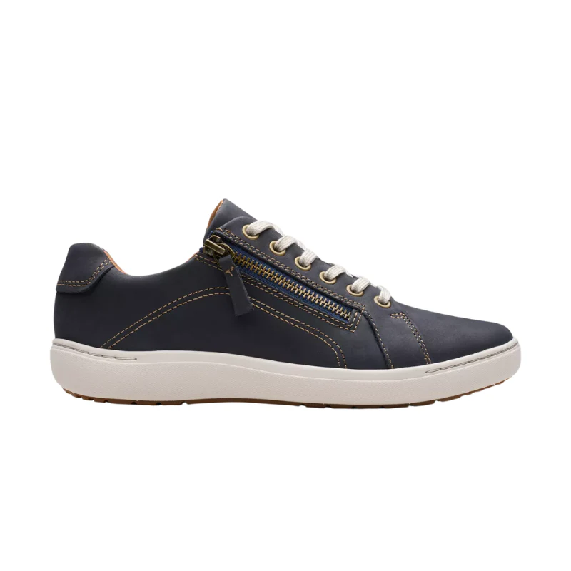 Womens | Clarks Nalle Lace Nubuck Sneaker Navy