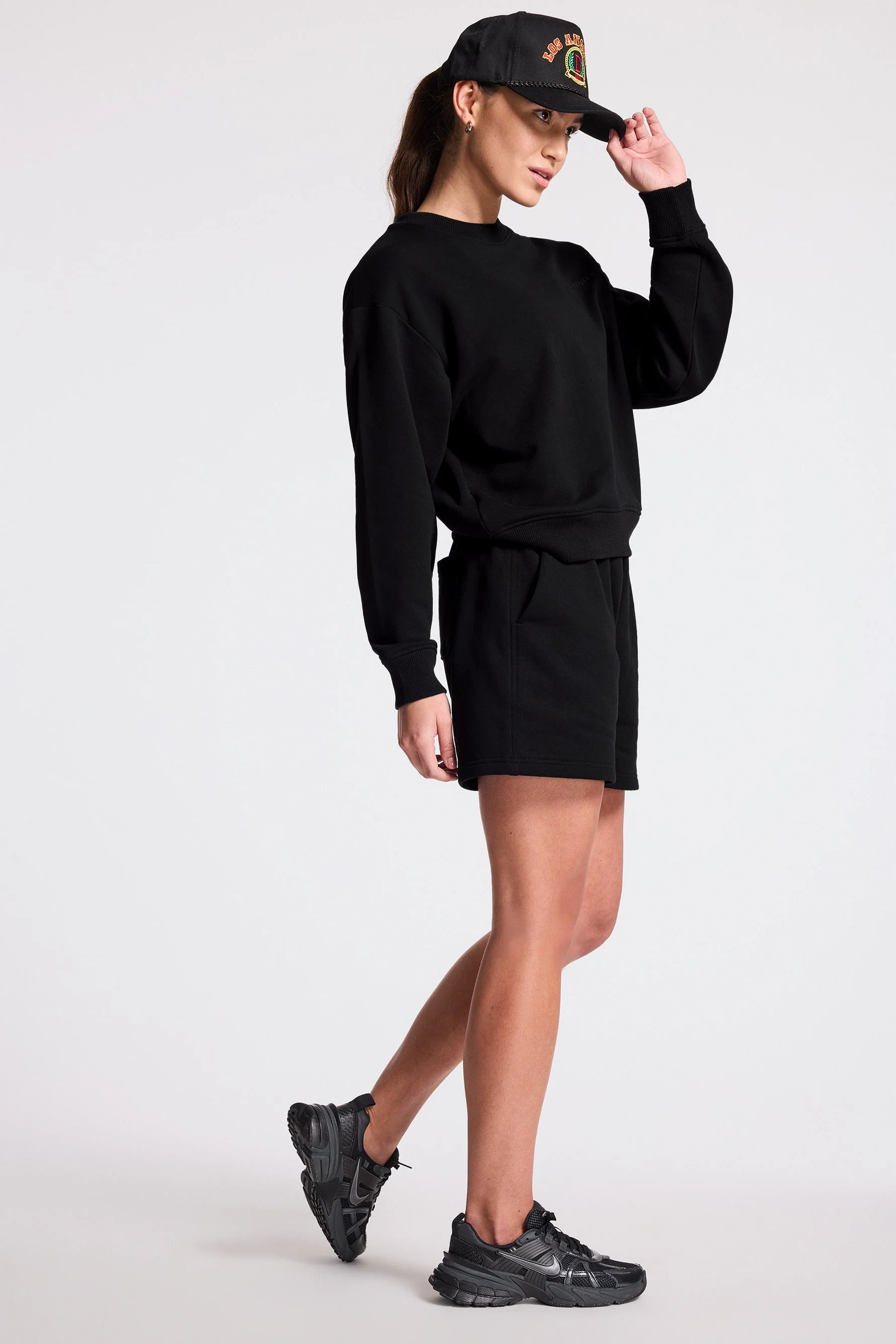 BANDIER Classic Logo Terry Sweat Short - Black BND10299 - Image 6