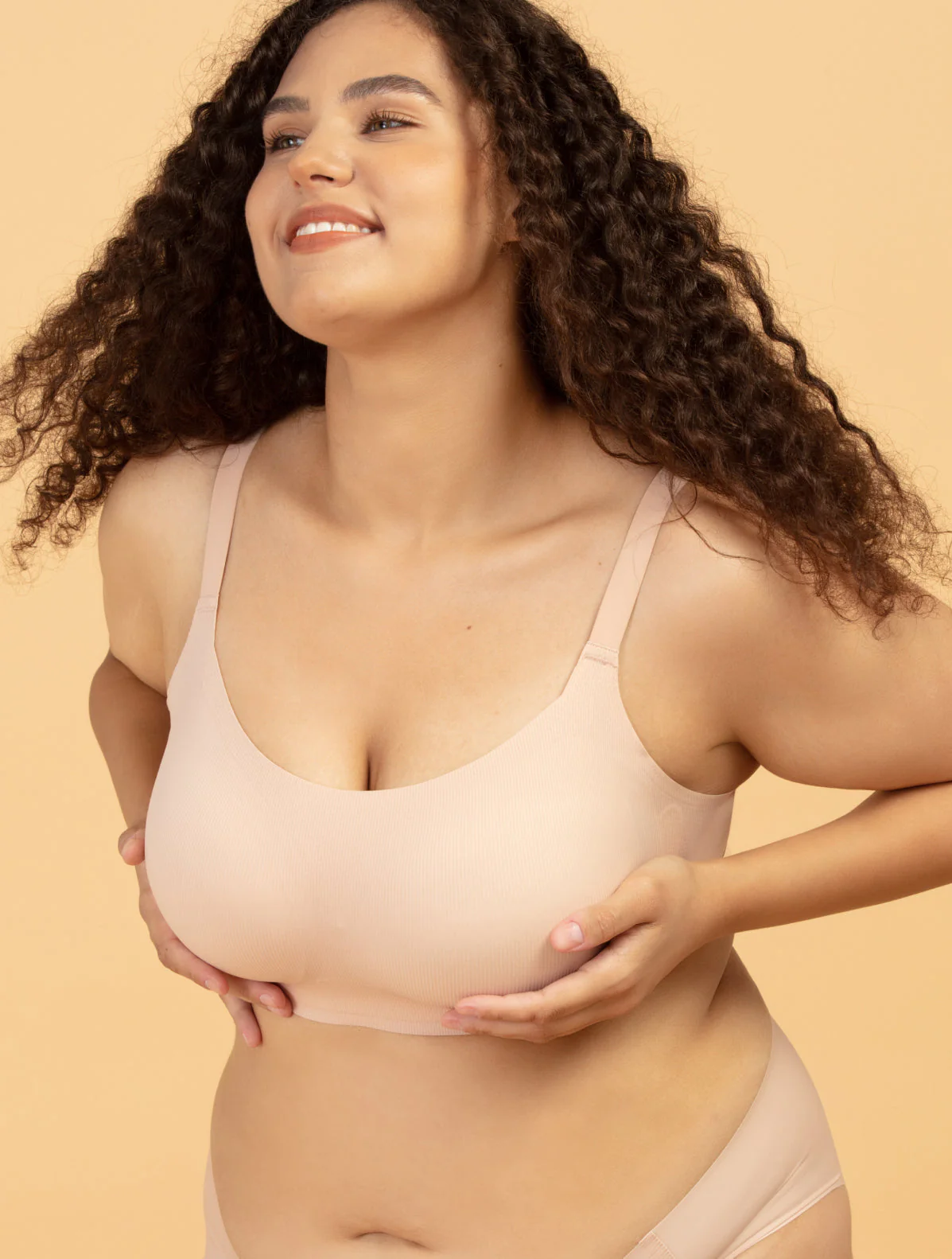 Airlite Breathable Colored Strap Bra with Vertical Stripes