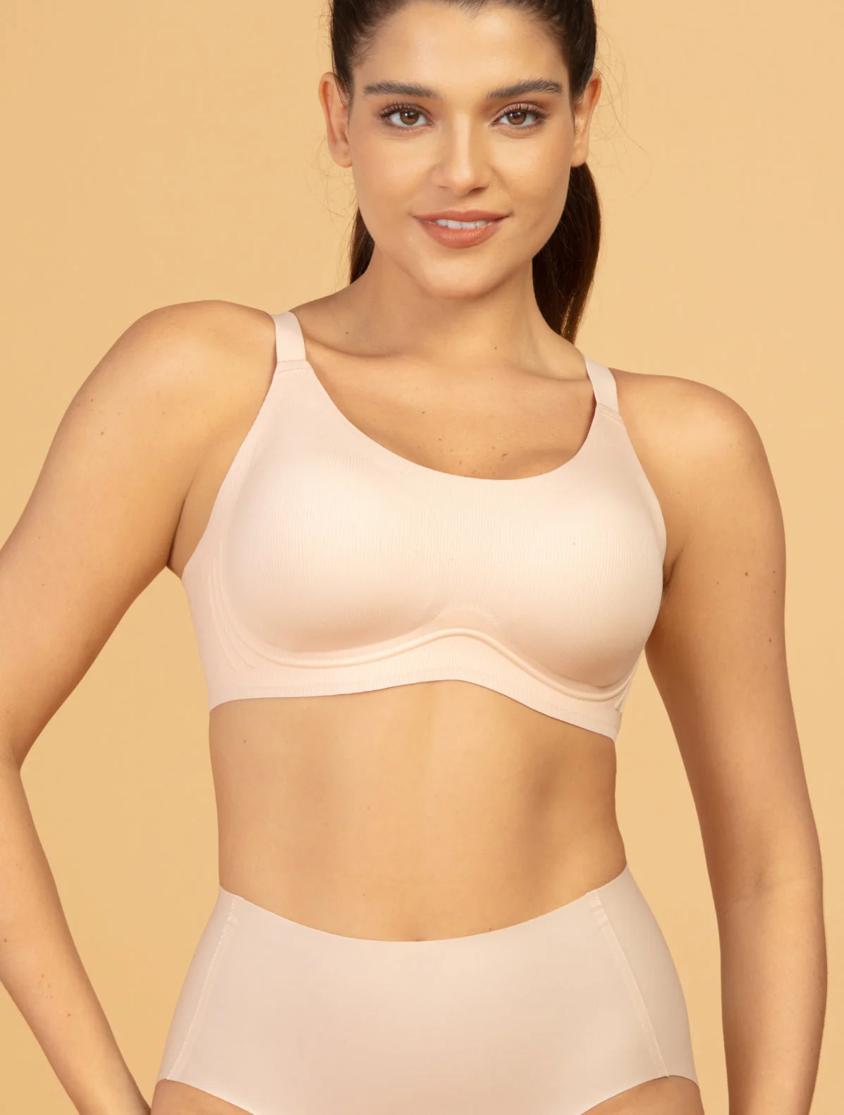 Airlite Breathable Wireless Bra with Vertical Stripes - Image 2