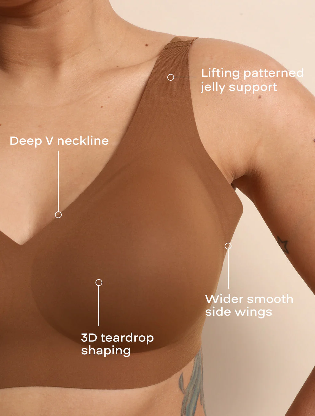 Cloud Soft Deep V Wireless Comfort Bra - Image 7