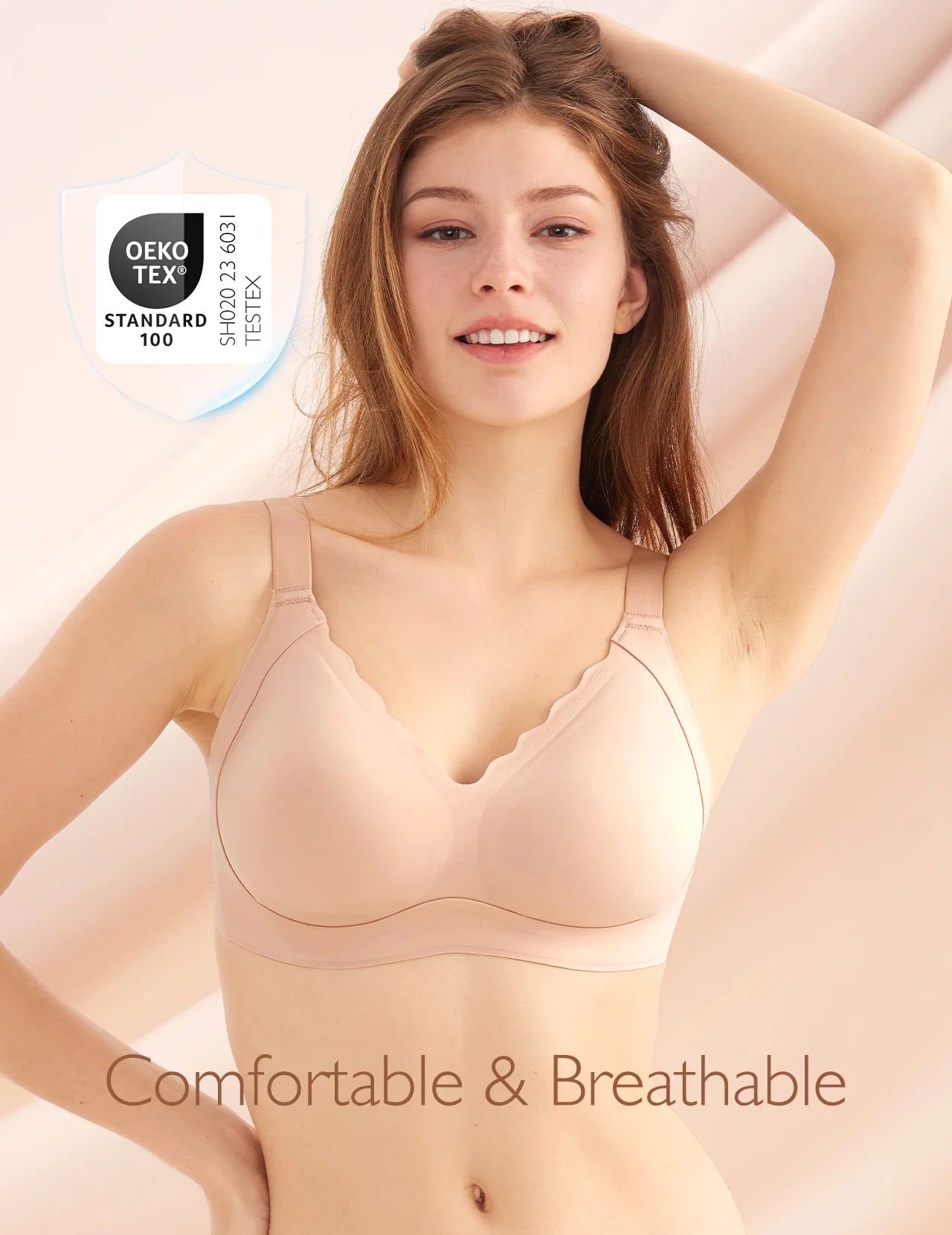 Airlite Plunge Bra with Scallop Edges - Image 8
