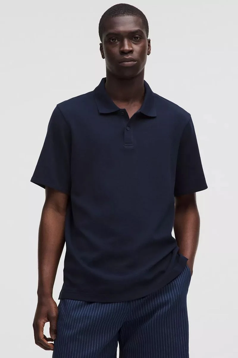 Lululemon Cotton Pique Short-Sleeve Polo _ True Navy