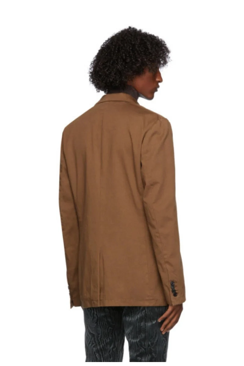 Dries Van Noten Brown Cotton Blazer - Image 2