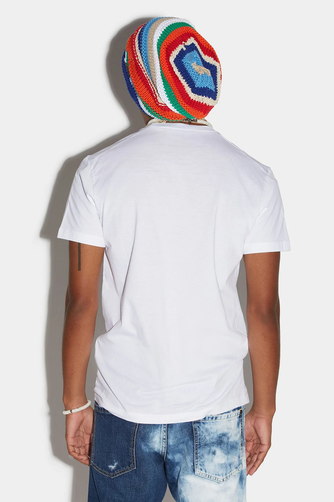 DSQUARED2 MEN'S WHITE GRAPHIC PRINT T-SHIRT - Image 2