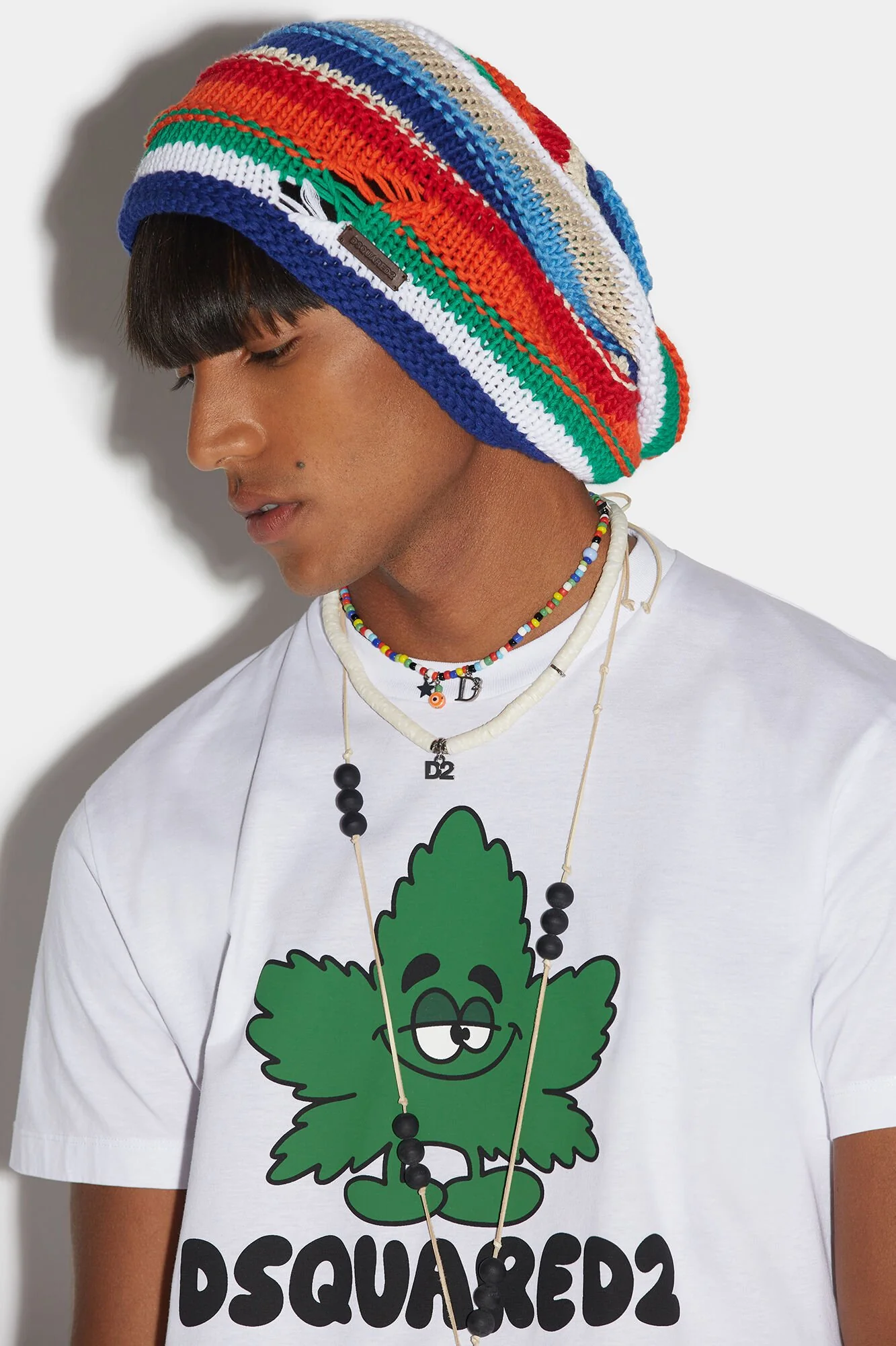 DSQUARED2 MEN'S WHITE GRAPHIC PRINT T-SHIRT - Image 3