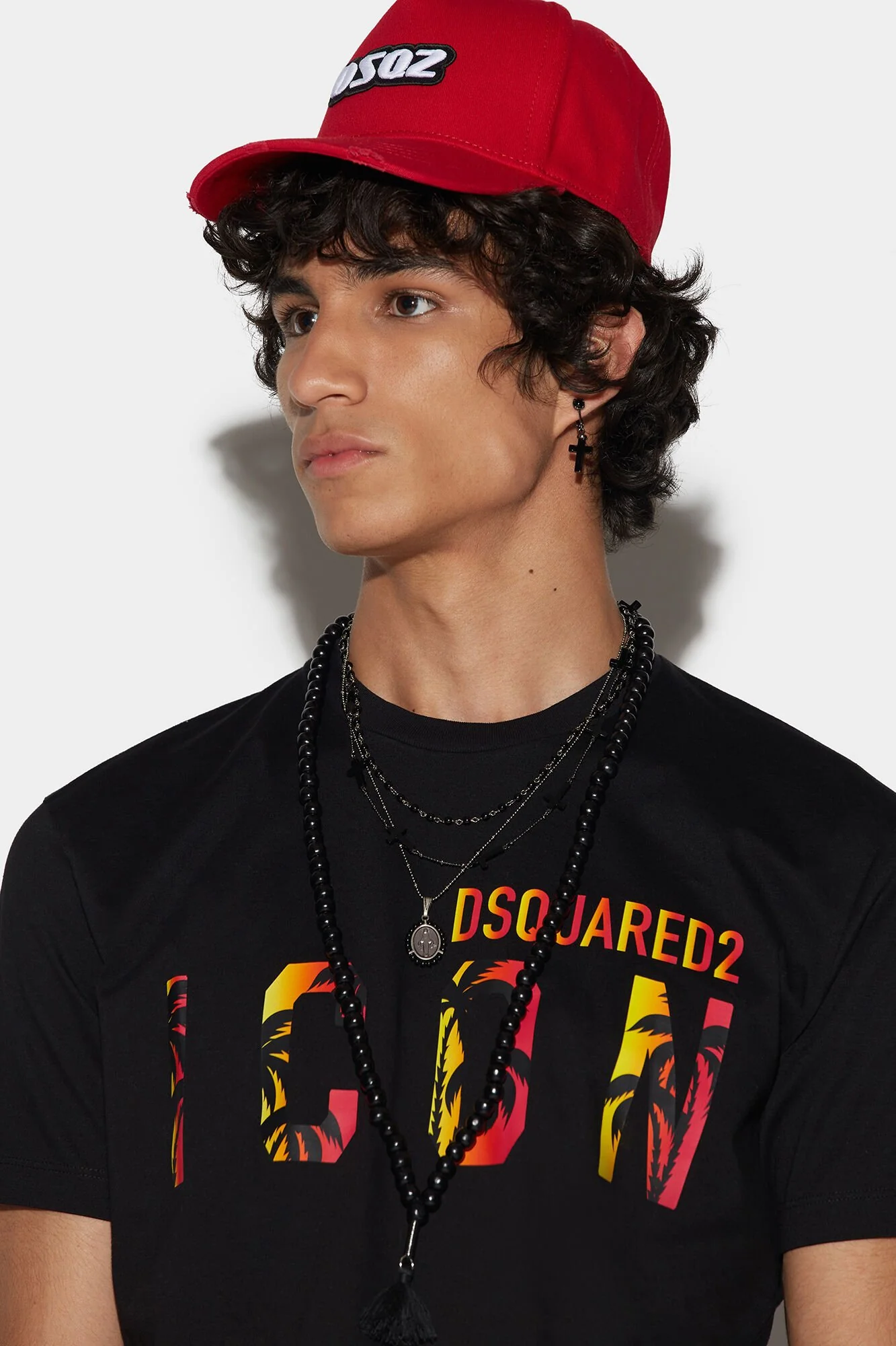 DSQUARED2 MEN'S BLACK GRAPHIC PRINT T-SHIRT - Image 3