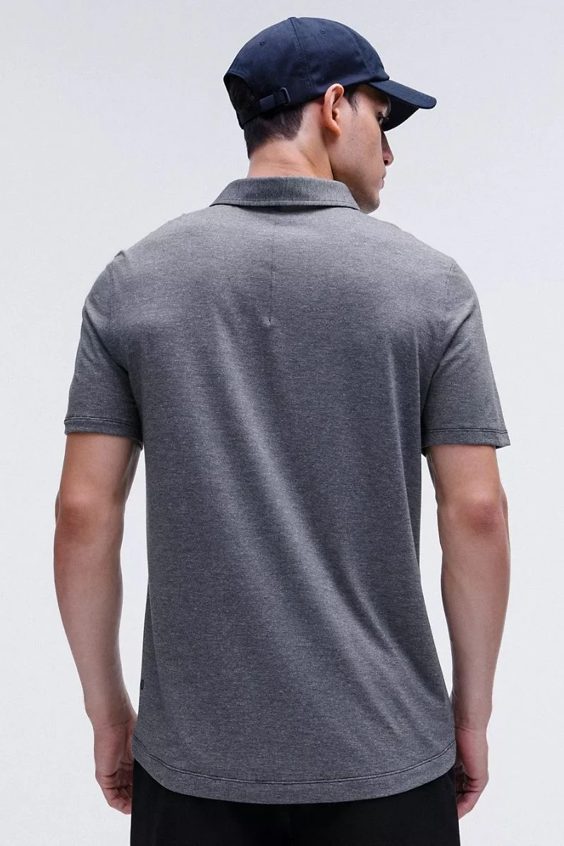 Lululemon Evolution Short-Sleeve Polo _ Heathered Black - Image 2