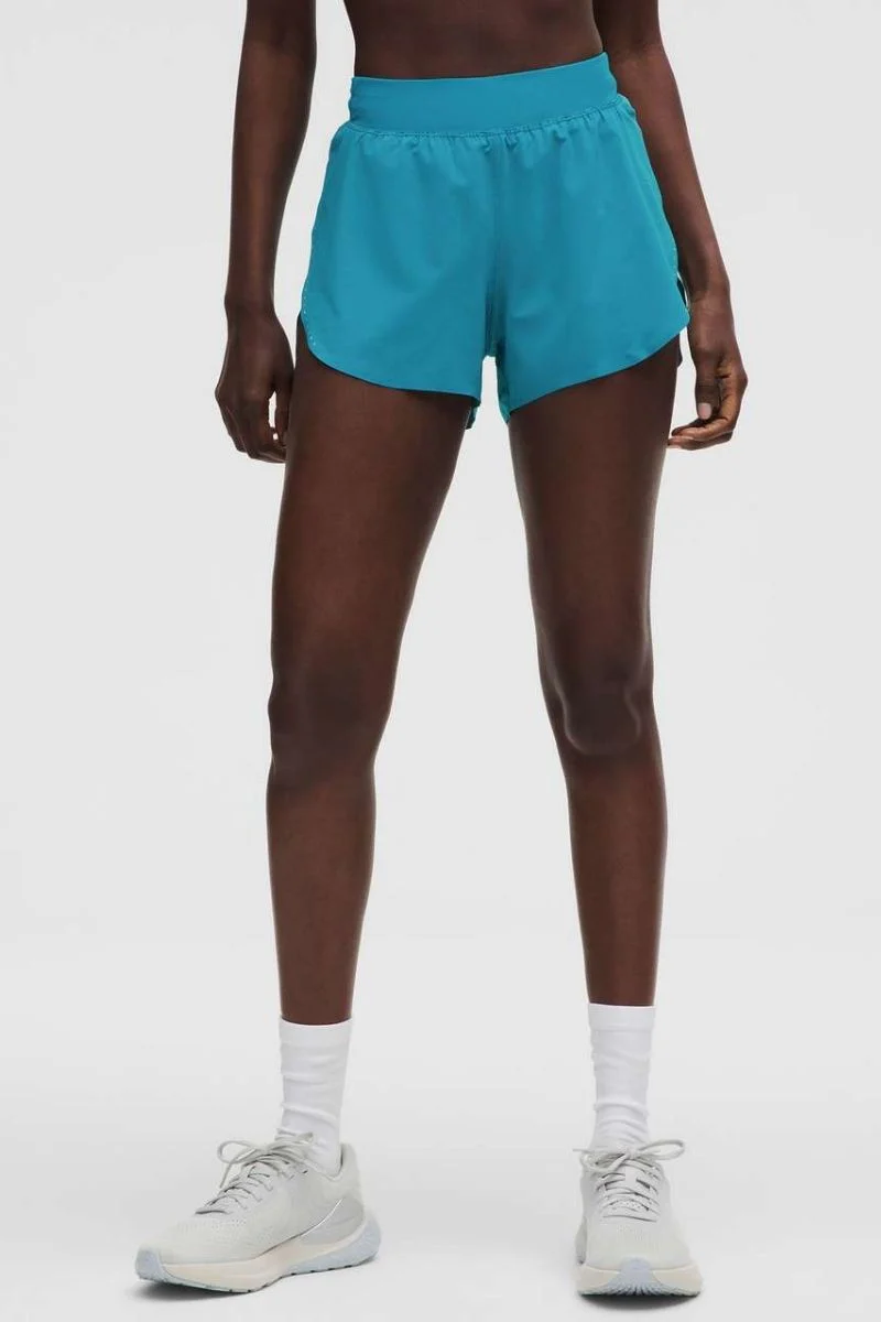 Lululemon Fast and Free High-Rise Split Short 3" _ Hawaiian Blue