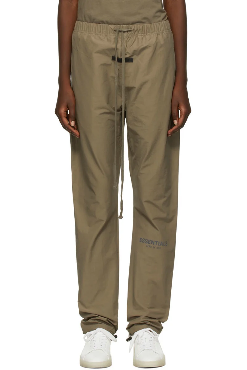 Fear of God Essentials Taupe Track Lounge Pants - Image 2