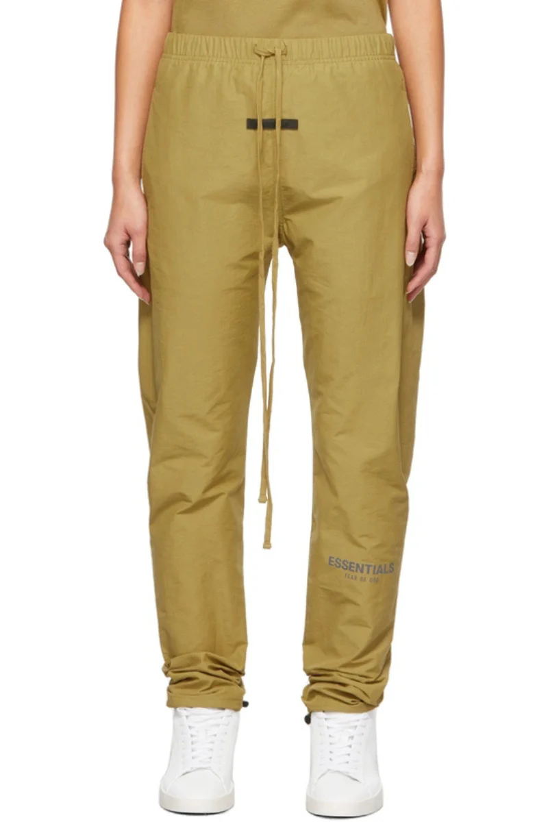Fear of God Essentials Khaki Track Lounge Pants - Image 2