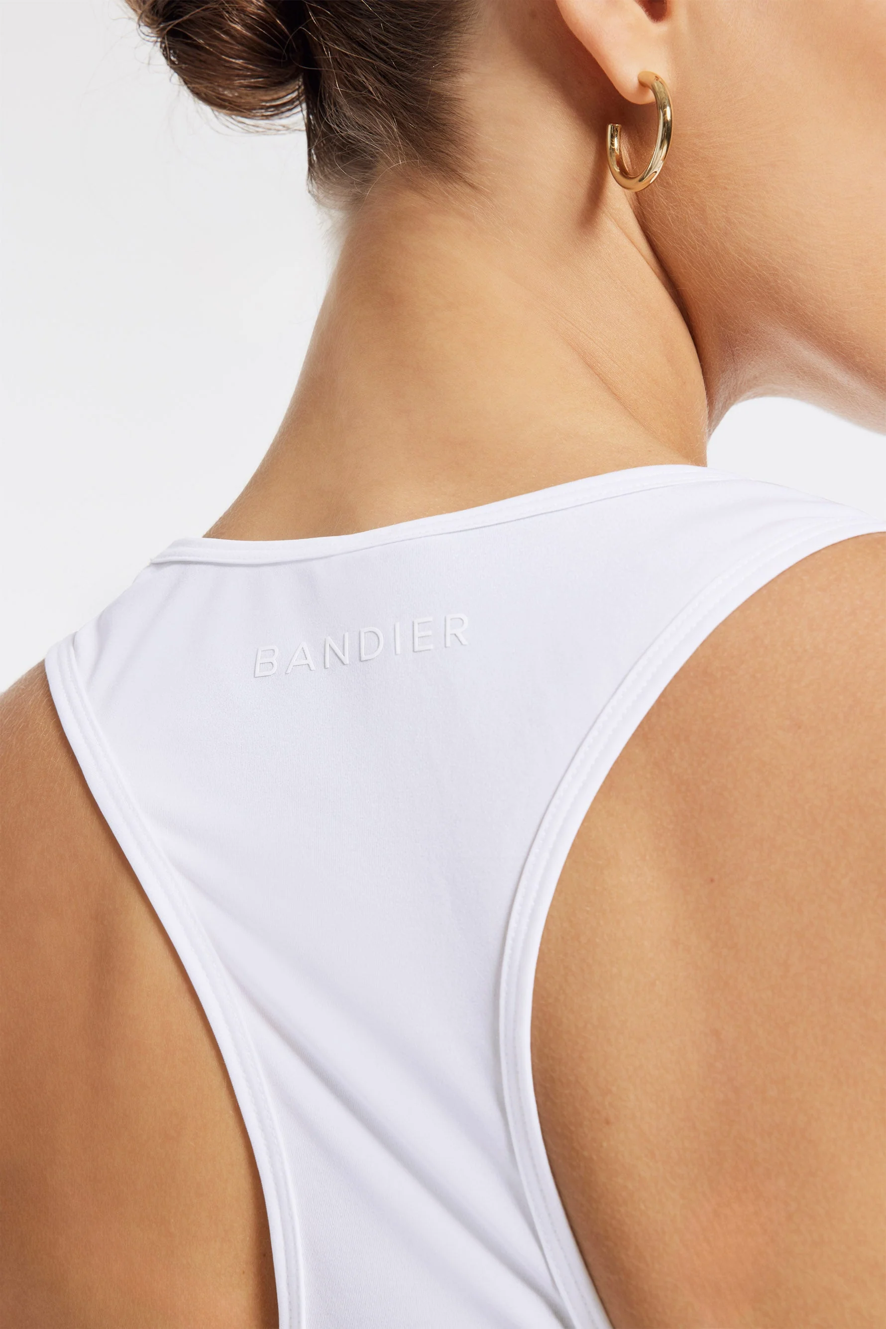 BANDIER PERFORMANCE RACERBACK TANK - White BND10197 - Image 3