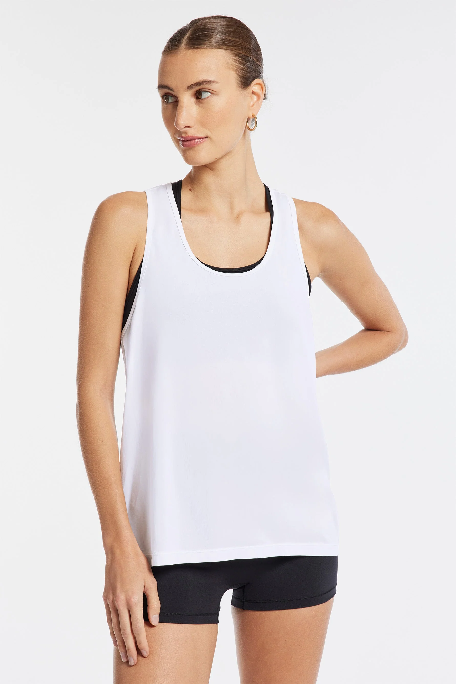 BANDIER PERFORMANCE RACERBACK TANK - White BND10197 - Image 6