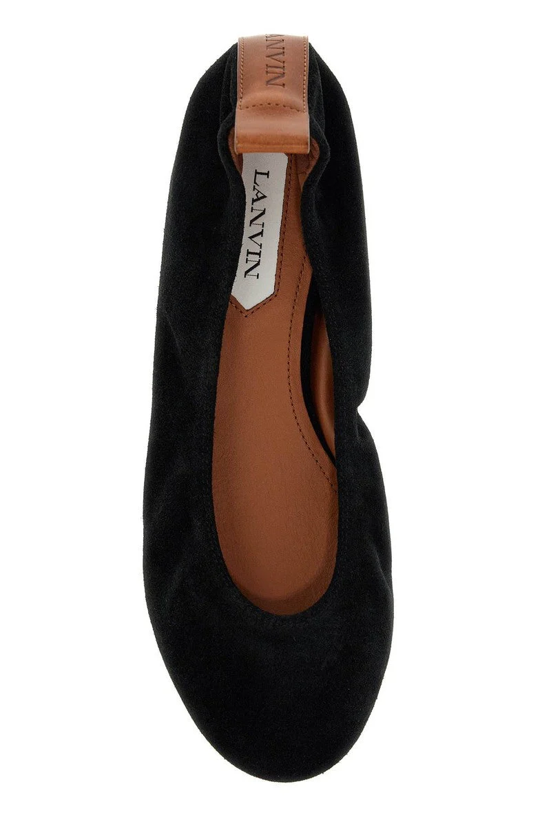 Lanvin Suede Ballet Flats For Women in Black - Image 3