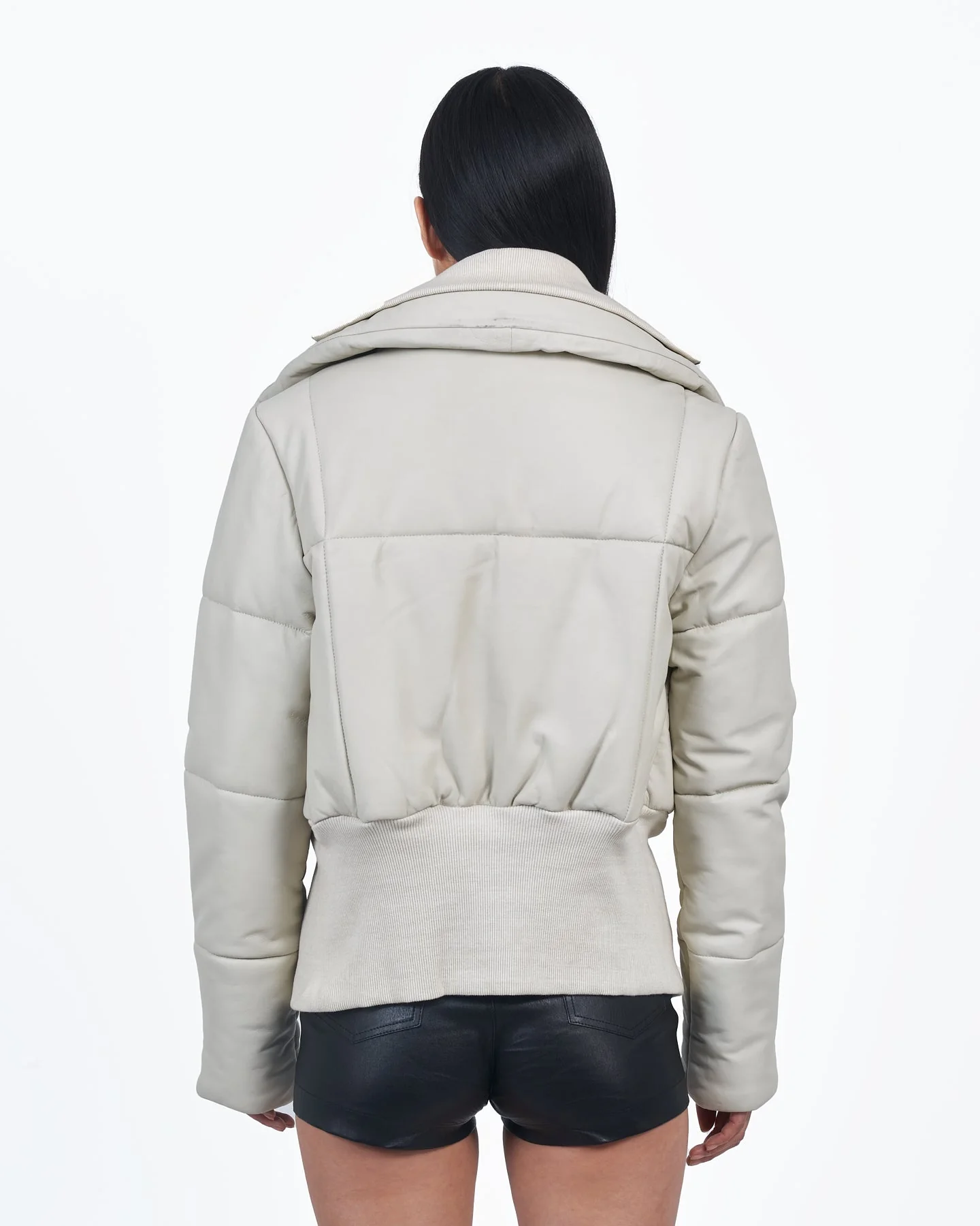 Giacca Lusso Puffer Jacket Off White - Image 3