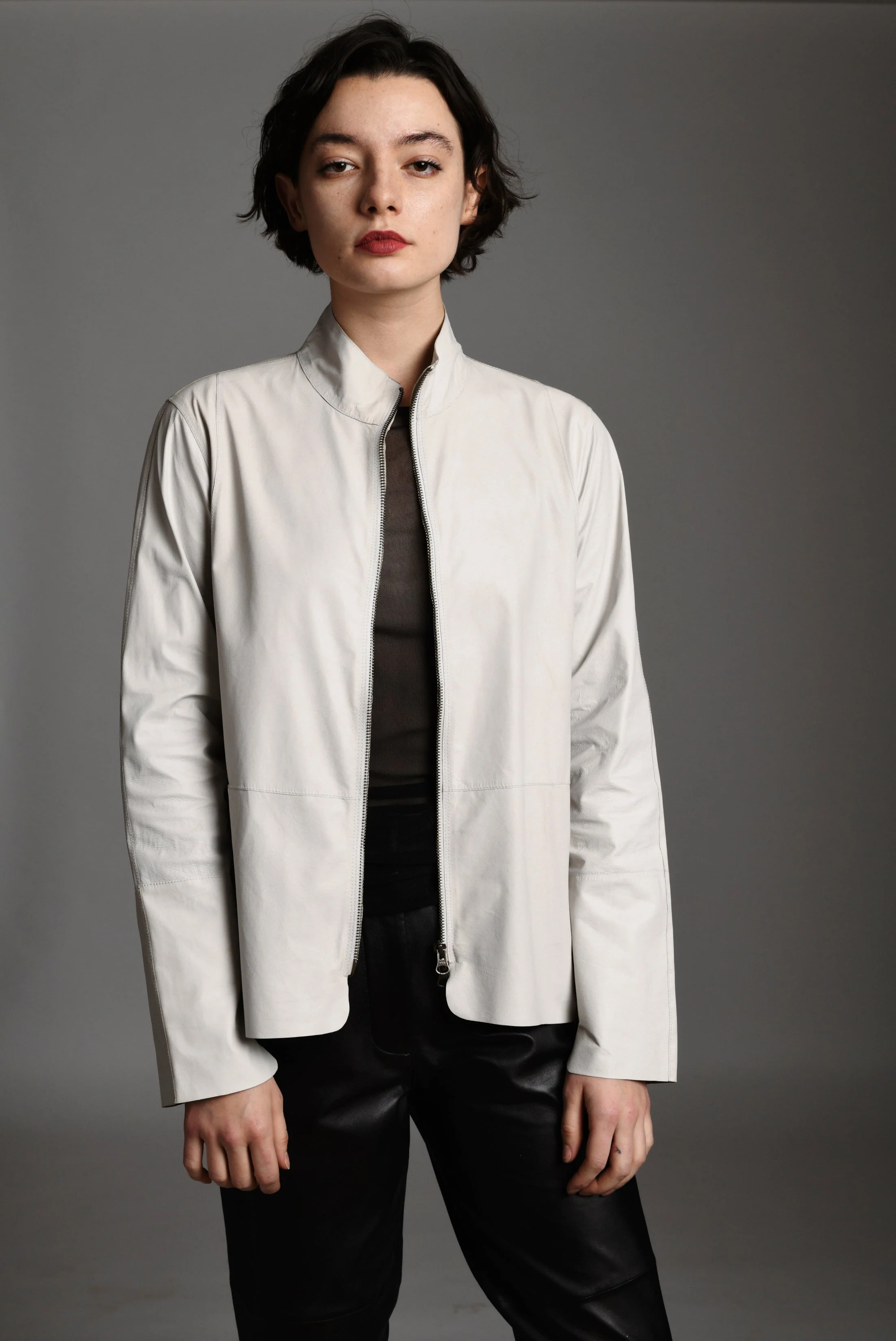 Giacca Lusso Curved Hem Shirt Off White