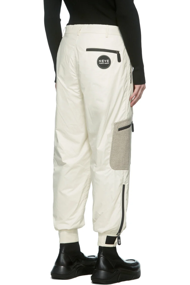 Giorgio Armani White Neve Technical Cargo Pants - Image 3