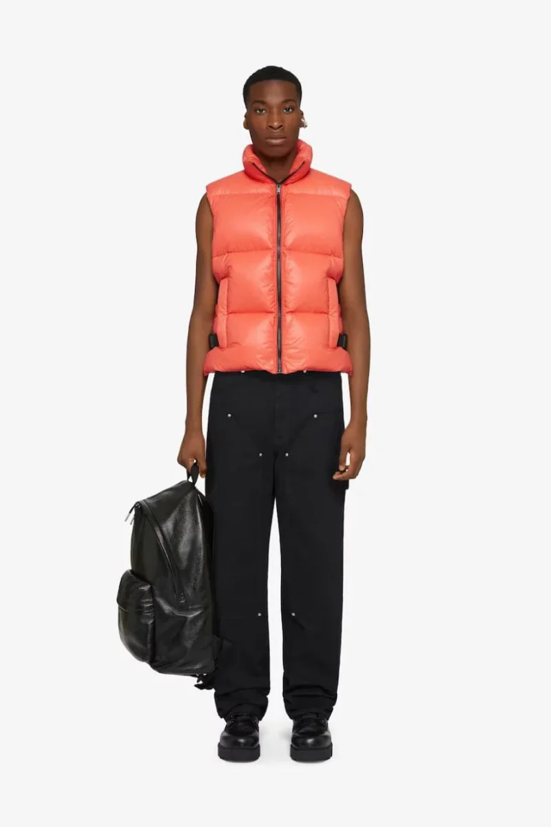 Givenchy 4G Buckle Puffer Sleeveless Vest_Orange - Image 3
