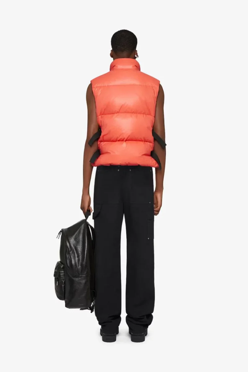 Givenchy 4G Buckle Puffer Sleeveless Vest_Orange - Image 4