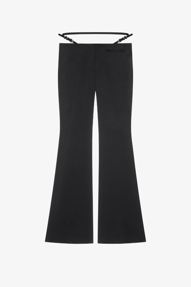 Givenchy Asian Fit Voyou Belt Wide Pants_Black