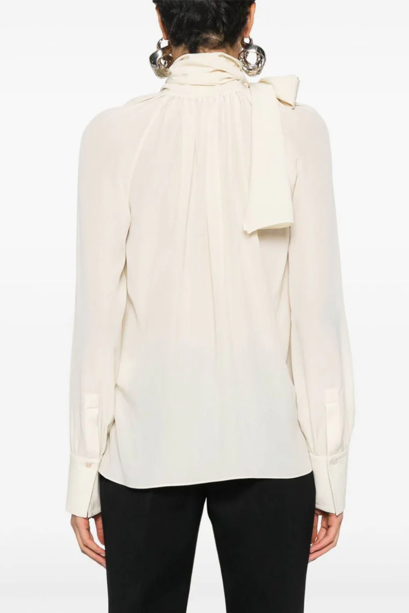 Givenchy Blouse With Knot Collar_Eggshell - Image 2