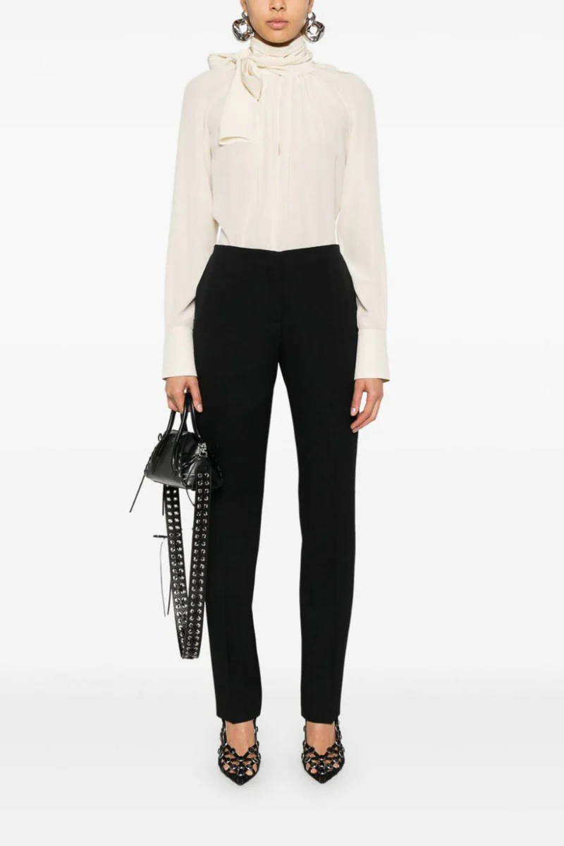 Givenchy Blouse With Knot Collar_Eggshell - Image 3