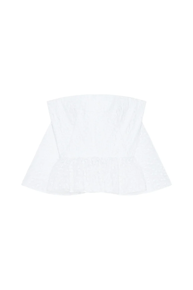 Givenchy Cape Back Bustier Top-White