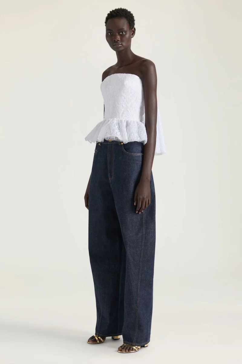 Givenchy Cape Back Bustier Top-White - Image 2