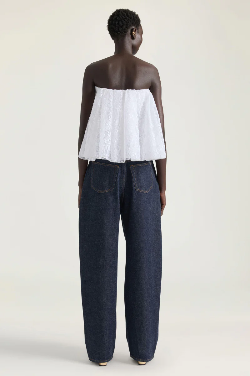 Givenchy Cape Back Bustier Top-White - Image 3