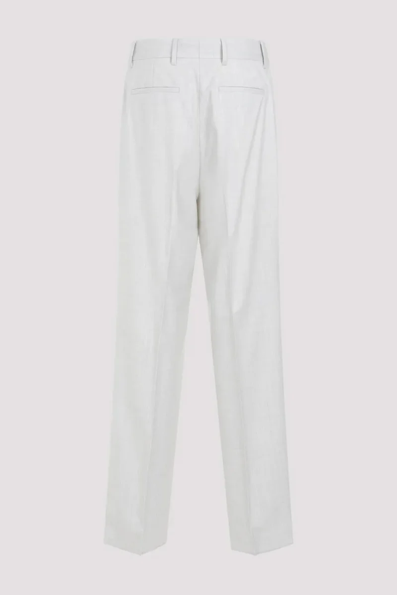 Givenchy Chalk White Virgin Wool Extra Wide Leg Trousers - Image 2