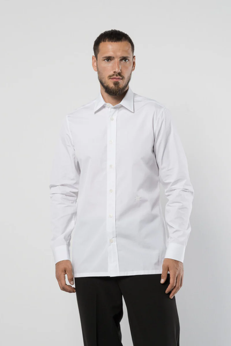 Givenchy Contemporary Ls Shirt W/ 4G Embroidery_White - Image 2