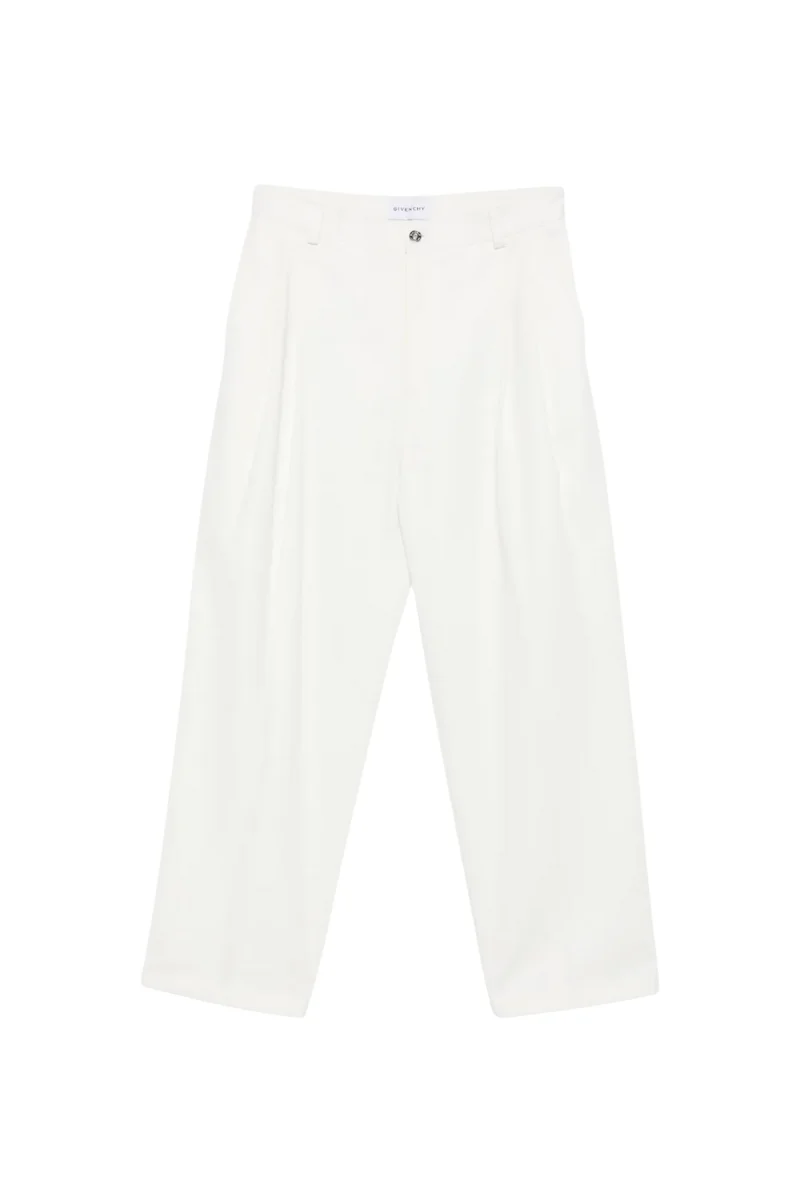 Givenchy Couture Seam Leg Pant With 2 Pleat-Ivory