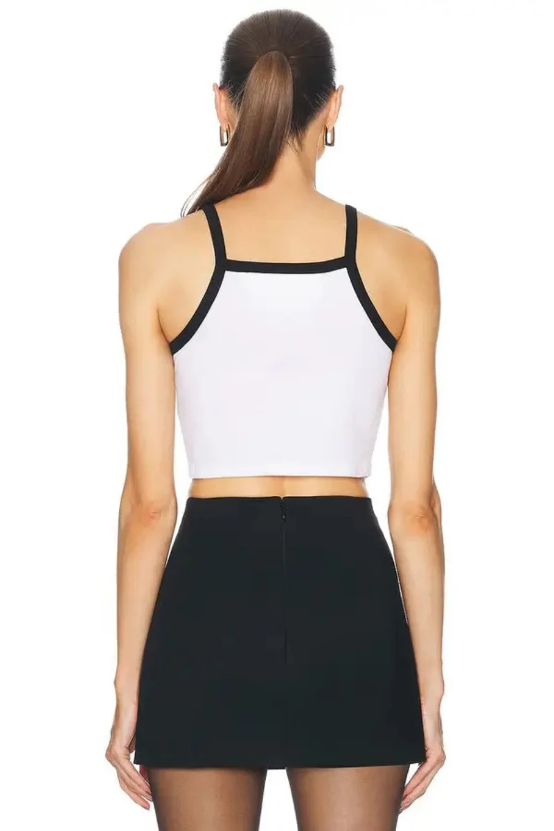 Givenchy Cropped Spaghetti Strap Tank Top_White - Image 3
