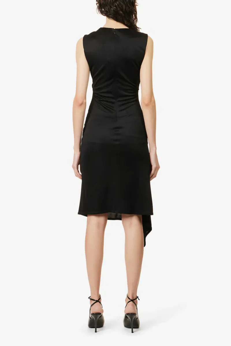 Givenchy Drapped Midi Dress_Black - Image 3