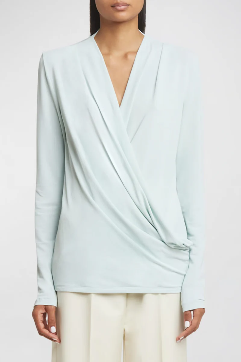 Givenchy Drapped V Top_Frost - Image 2