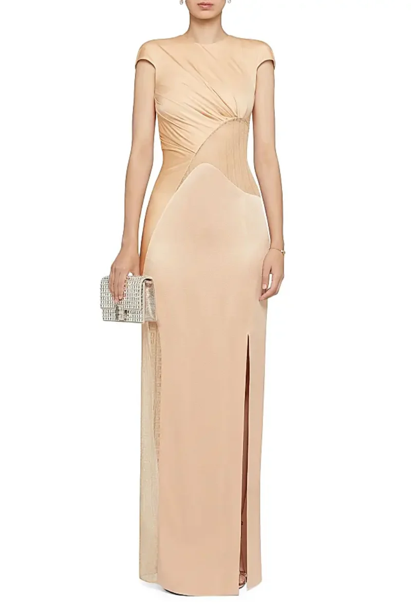 Givenchy Dress With 4G Lace_Tan - Image 2