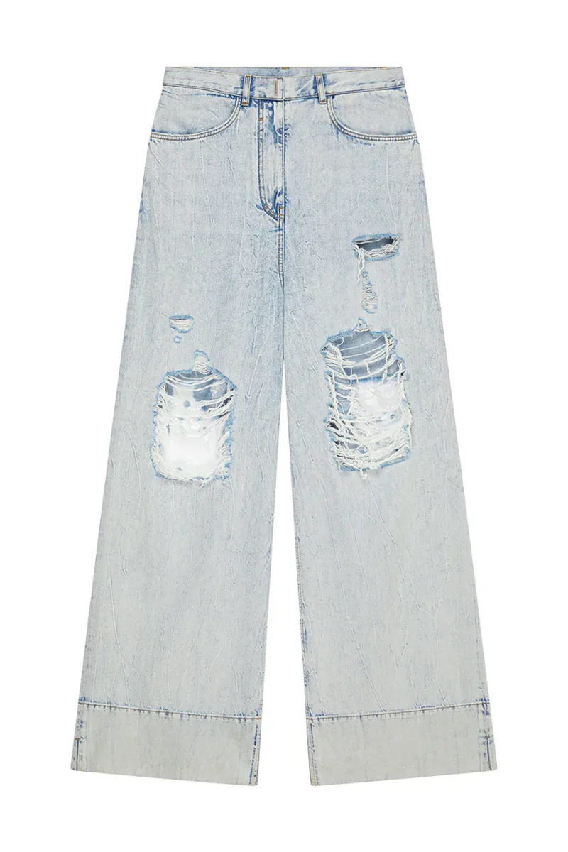 Givenchy Extra Wide Leg Trousers_Light Blue