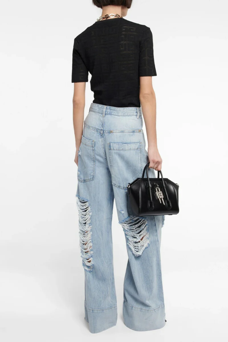 Givenchy Extra Wide Leg Trousers_Light Blue - Image 4