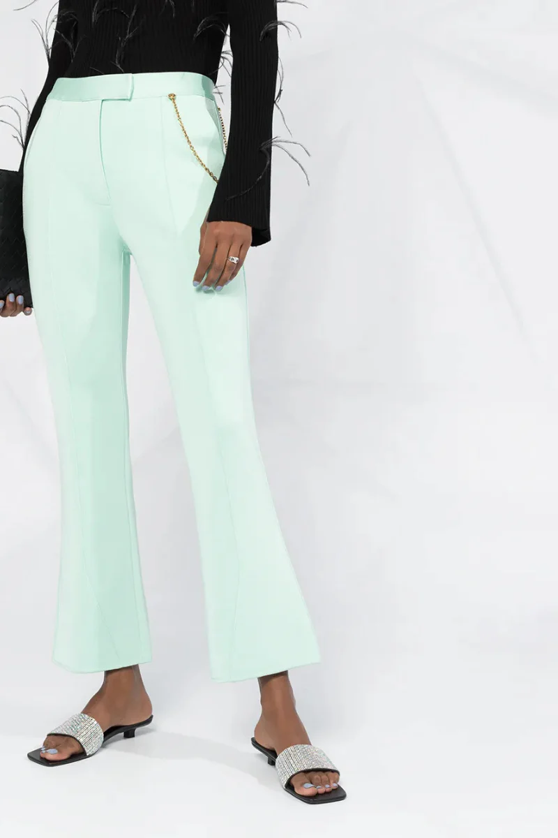 Givenchy Flare Tailoring Pants-Mint Green - Image 2