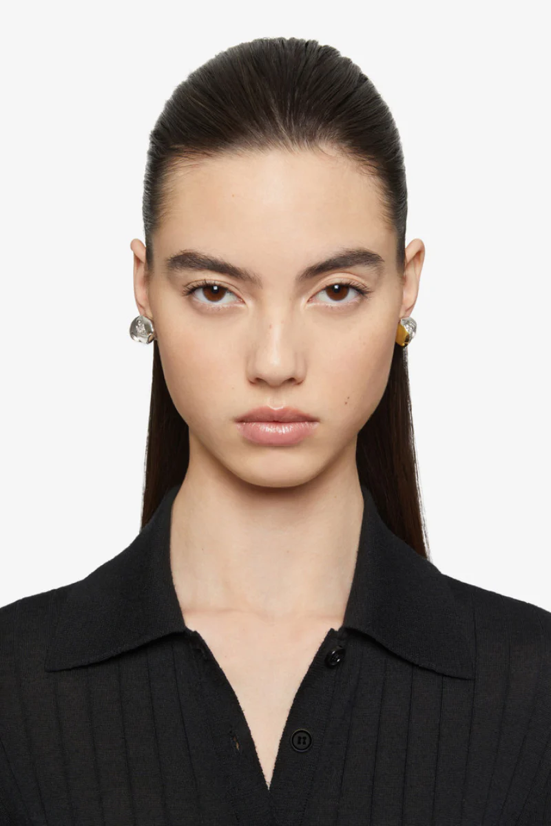 Givenchy Flower Golden Silvery Crystal Earrings_Golden/Silvery - Image 2
