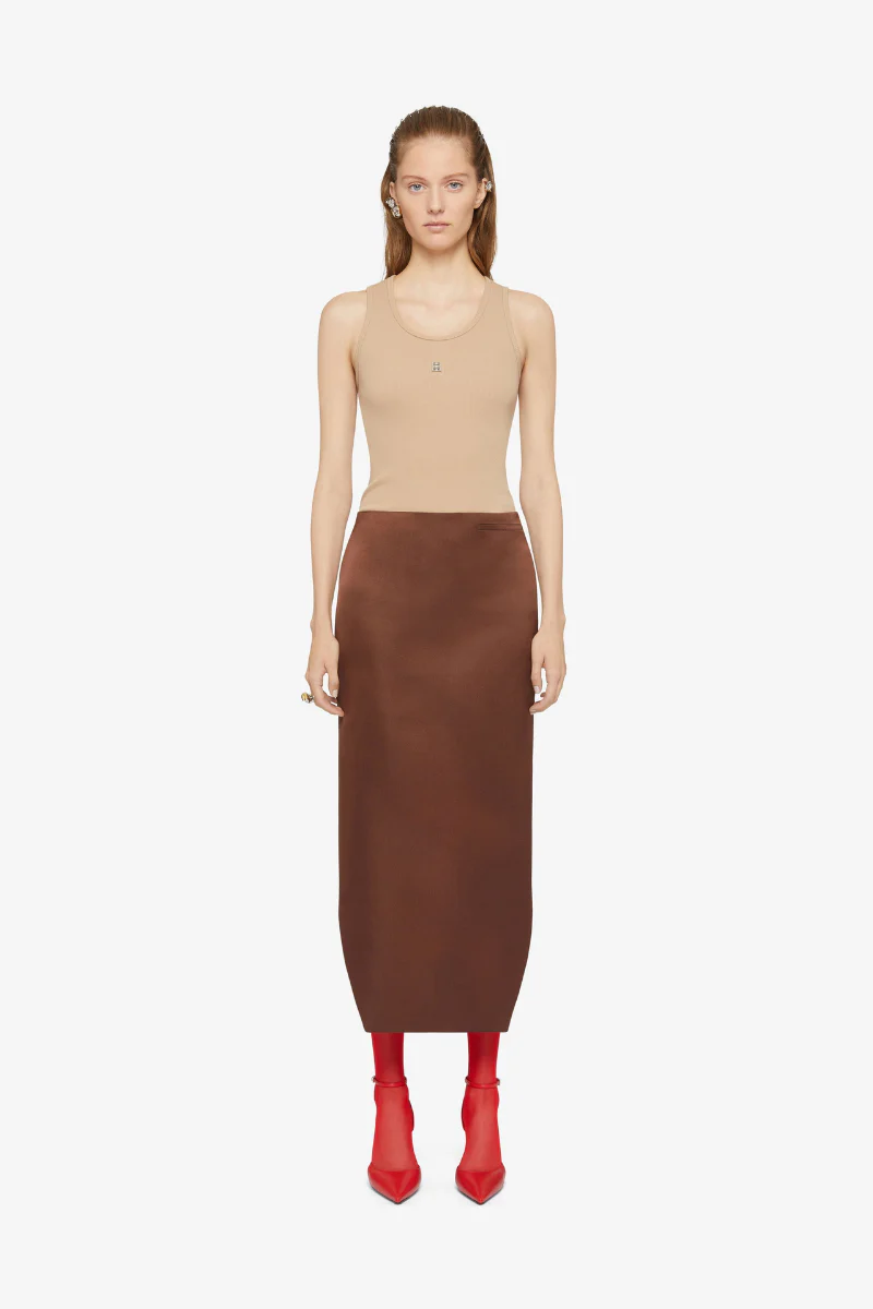 Givenchy Front Kick Skirt_Moka Brown - Image 2