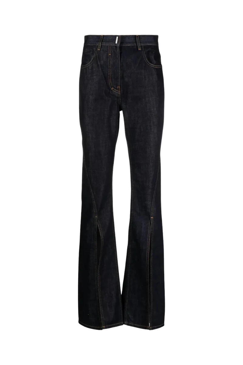 Givenchy Front Split Boot Cut Trousers-Black