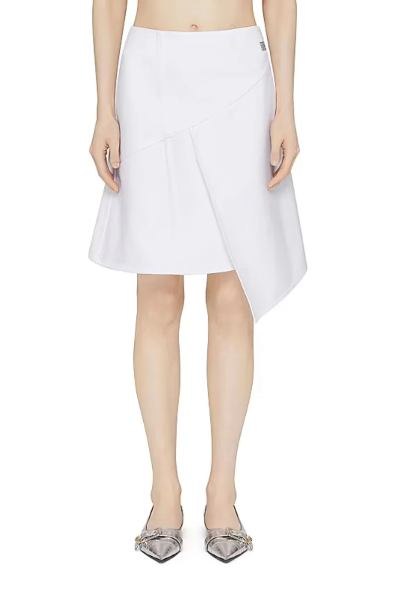 Givenchy Front Split Denim Mini Skirt-White - Image 2