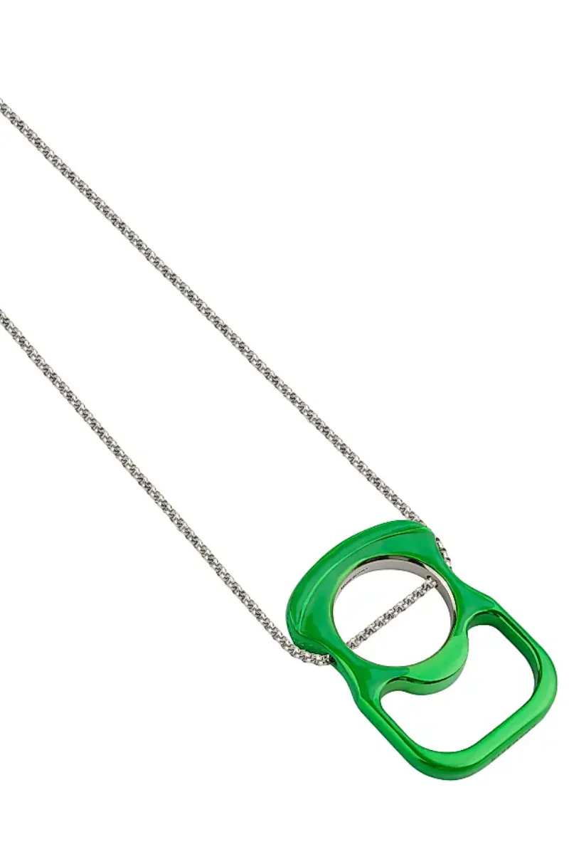 Givenchy G Can Pendant Necklace-Green - Image 2